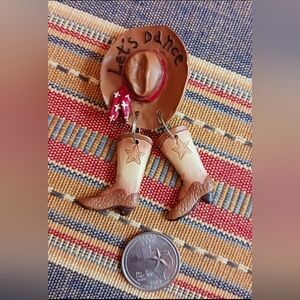 LET'S DANCE-Cowboy Hat and Boots Pin
